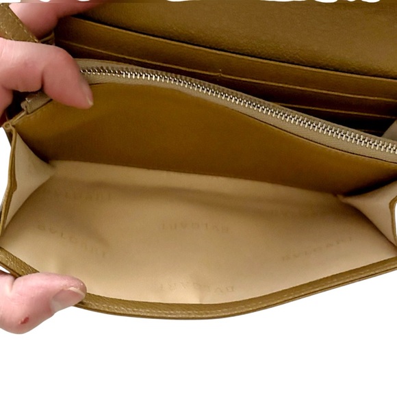 BULGARI Bvlgari RARE Gray/Cream Continental Long Wallet With Box - Picture 6 of 10